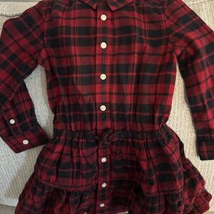 Polo by Ralph Lauren Red and Black Plaid Kids Dress